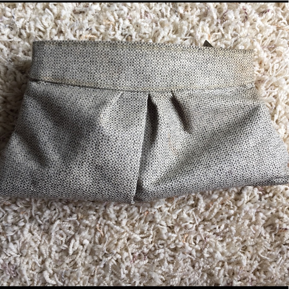 Ulta Gray Black Silver Zipper Cosmetic Bag